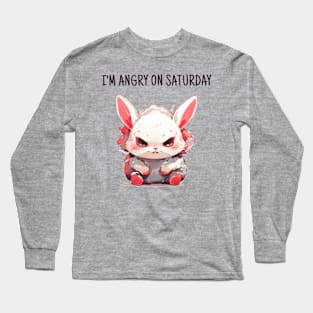 Angry saturday rabbit Long Sleeve T-Shirt